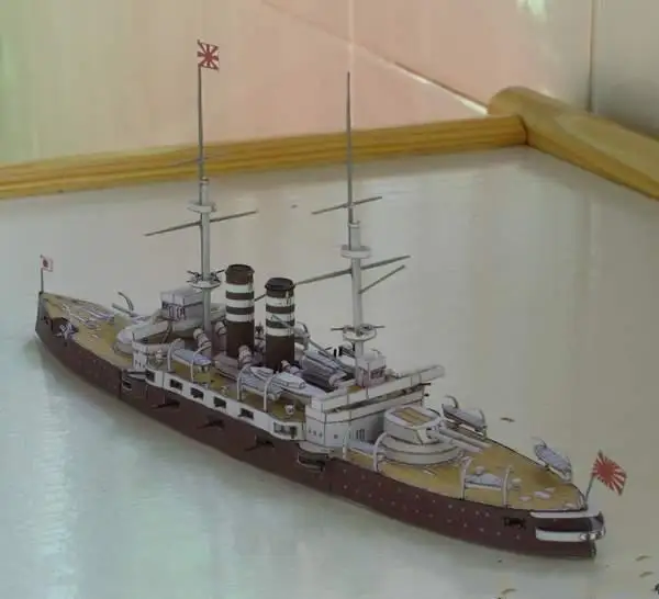 1: 400 Япония Mikasa No. Shikishima класс линкор Бумажная модель броненосца ручной работы бумажное Искусство DIY