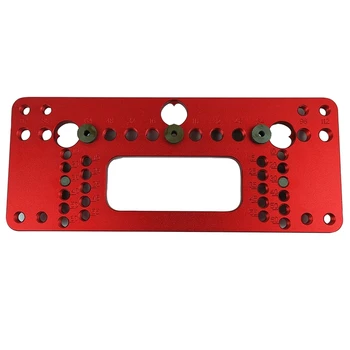 

Woodworking Tool,DIY Woodworking Drilling Locator,Woodworking Handle Puncher -Red