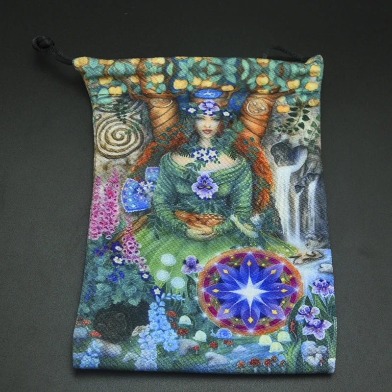 Velvet Tarot Card Storage Bag Double Sided Printed Board Game Mini Drawstring Package | Спорт и развлечения
