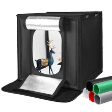 Aliexpress - Photo Studio Box Portable Lightbox Tabletop Shooting PVC Backdrop Tent Photography Box Softbox Set for Items Display 45/65/80 cm