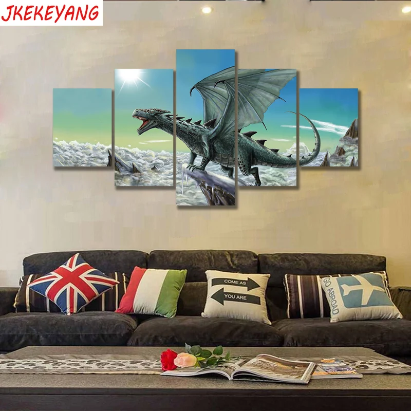 Алмазная 5d-картина сделай сам полноразмерная/круглая мозаика с рисунком дракона