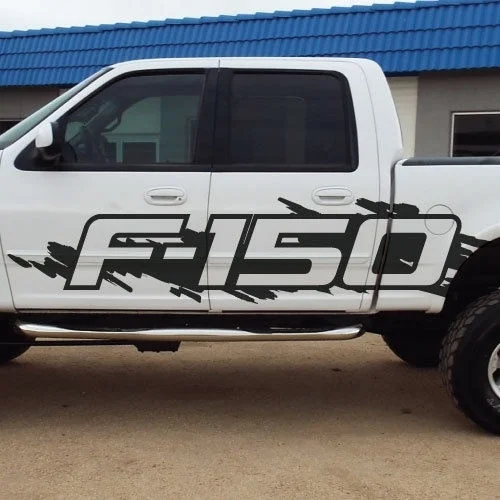 

For 2Pcs/Pair Ford F-150 Side Splash Grunge F150 Vinyl Decal Graphic Pickup Pick Up Bed Truck