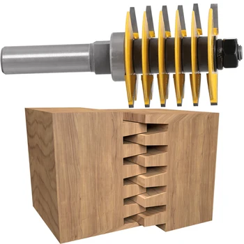 

1-19/32inch Finger Joint Glue Joint Router Bit Woodworking Tool 1/2inch Shank Cutter Head YG6 Alloy DIY Multi Tools