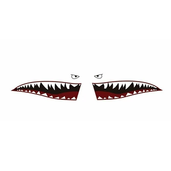 

1Pair Shark Mouth Tooth Teeth Reflective Sticker Vinyl Auto Car Cool Refiting Exterior Decal for Side Door Car Styling B