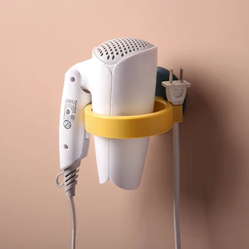 

High Quality Hair Dryer Holder Storage ABS Bathroom Shelf Hairdryer Holder Rack Organizer For Hairdryer Shelf Bathroom Organizer