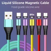 

3A Magnetic QC3.0 Fast Charging Cable Micro USB Type-C Plug for iPhone Android
