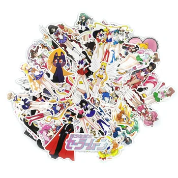 

Sailor Moon Sticker Set 75pcs Without Repeating Girls Cartoon Anime Sticker Set Waterproof