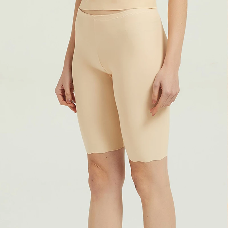 Plus Size Women Shorts Under Skirt Summer Sexy Traceless Thin Ice Silk Safety Short Pants Ladies Pants Underwear Anti Thigh