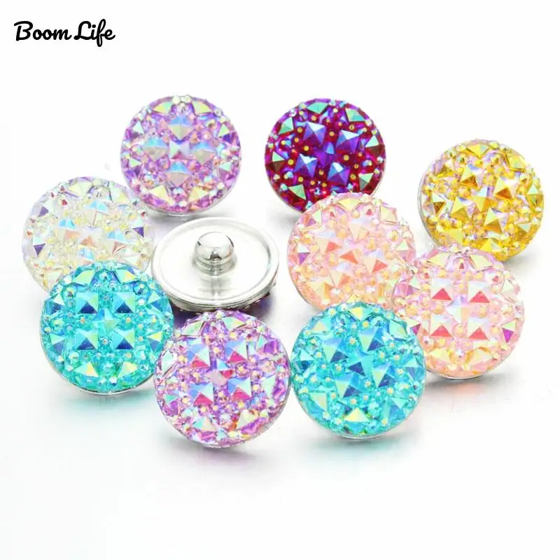 Random 10pcs/lot mixing 18mm snap button jewelry colorful Resin pression bijoux watches women charm bracelet 050614 | Украшения и
