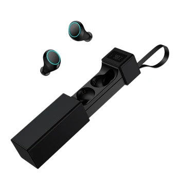 

NEW-HiFi Bluetooth 5.0 Headset IPX7 Sweatproof with Display Wireless Binaural Press Charging Room Earbud Headphones