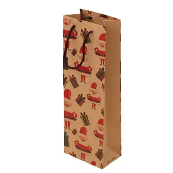 

Christmas Gift Bag Christmas Kraft Paper Bag Red Wine Bag Wine Bottle Bag Creative Gift Packaging Bag