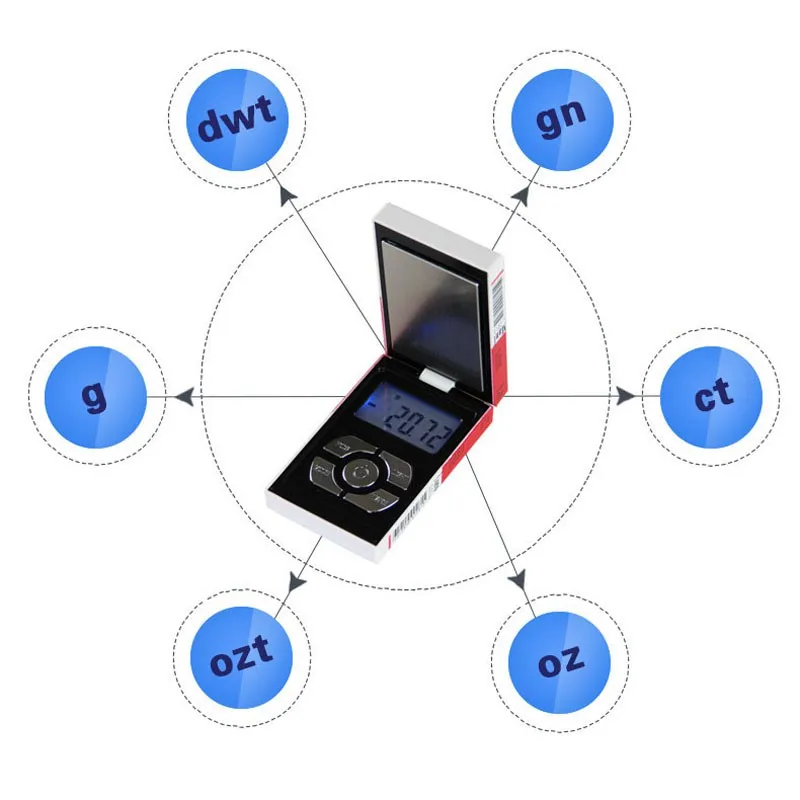 

New Pop Mini Pocket Electronic Digital Jewelry Scale for Gold Cigarette Box Weigh Balance 0.01 200g Weights digital mini scale