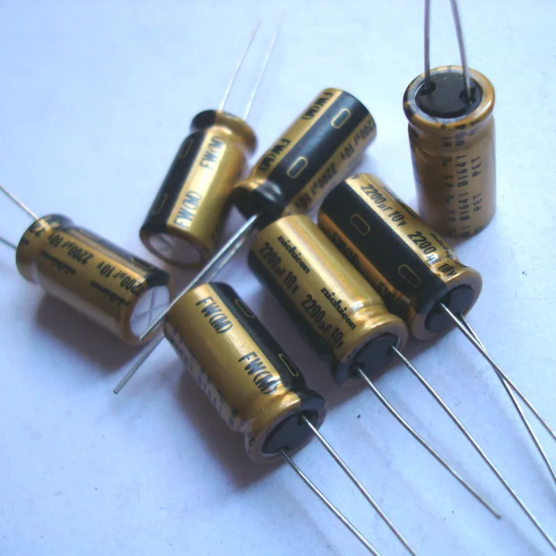20pcs NEW NICHICON FW 2200UF 10V 10X20MM audio Electrolytic Capacitor 10V2200uF filter amplifier | Электроника