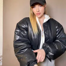 Down Jacket Female 2021 Comfortable Simple Waist Closing Personality Zipper Short Cotton Clothes Women's Wear куртка женская