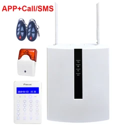 Focus FC7688Plus House Intruder Protection 96 Wire Zones 2 CMS Platforms APP Call/SMS LAN IP Alarm System