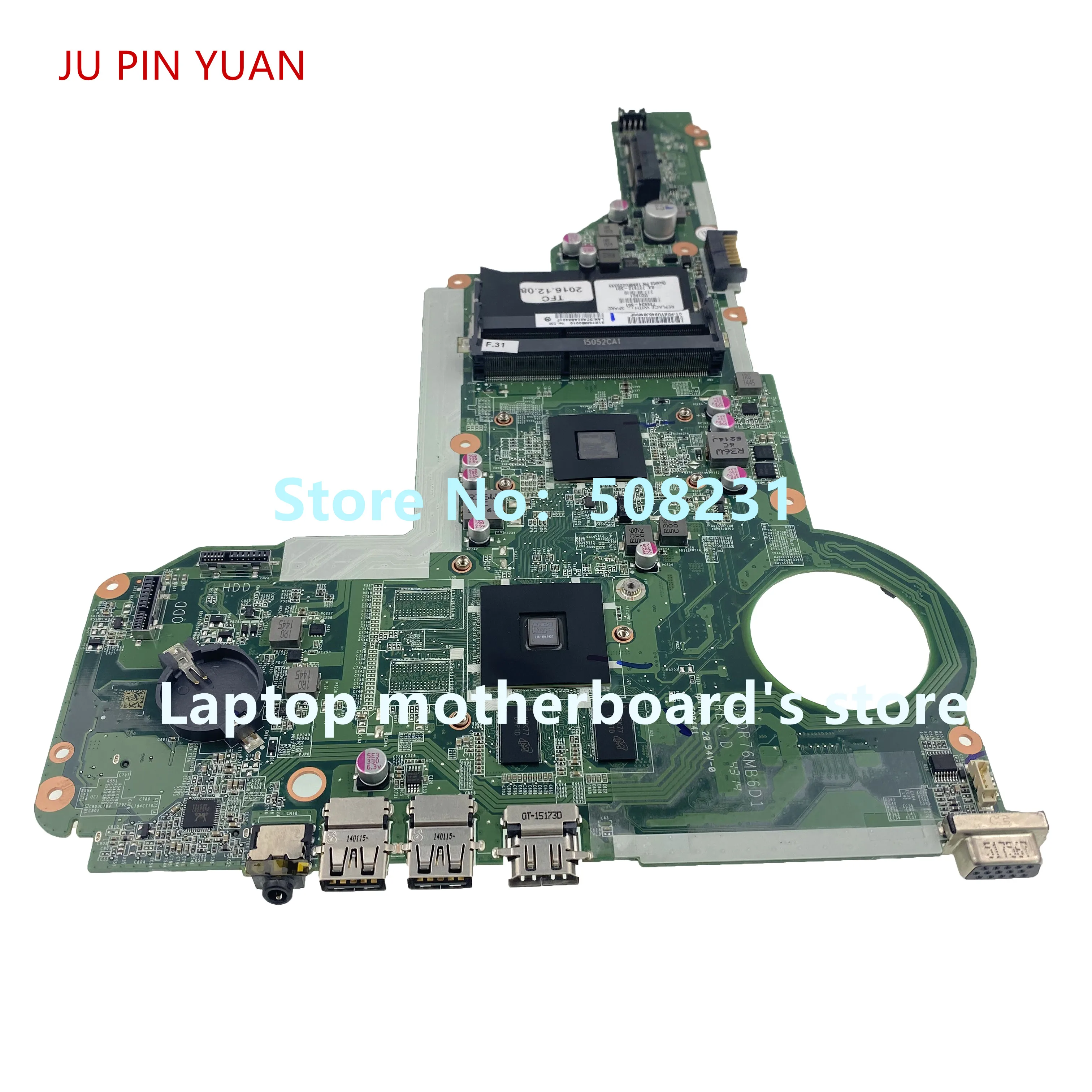 Black Friday  JU PIN YUAN For HP PAVILION 17Z-E000 17-E 17Z 15-E Laptop motherboard 726634-001 726634-501 100% fu