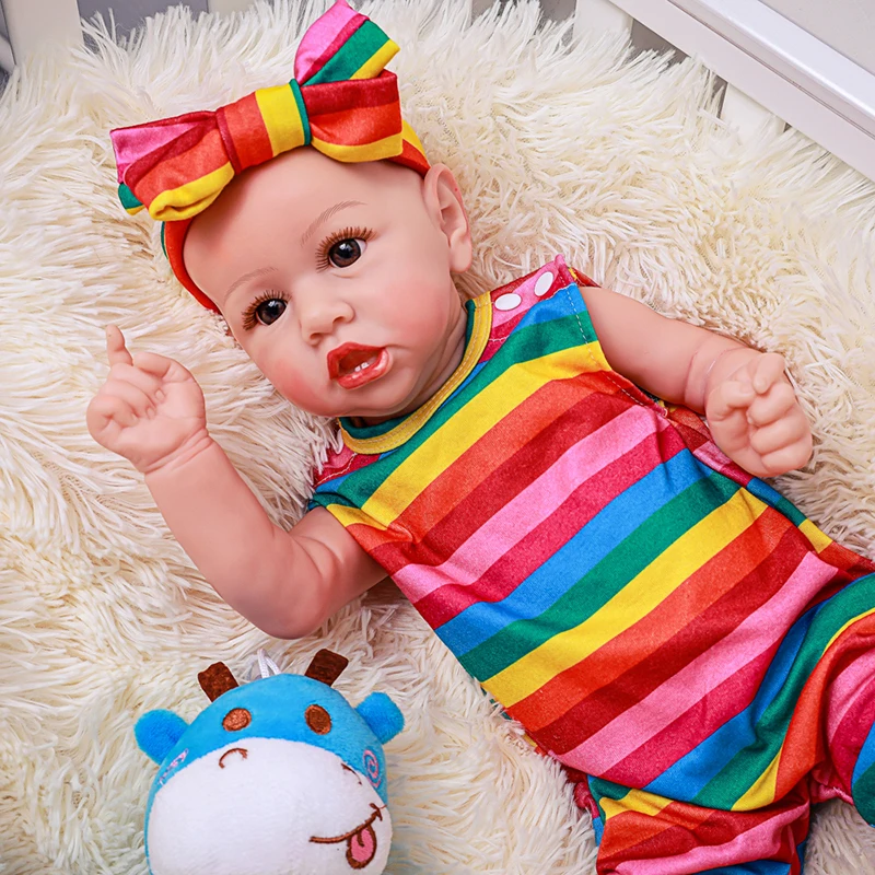 DIY-Doll Kits Gliedmaßen + Kopf + Augen + Körper 55cm BabyPuppen Selbermachen 