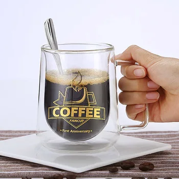 

200ml/300ml Double Wall Mug Office Mugs Heat Insulation Double Coffee Mug Coffee Glass Cup Drinkware Milk Best Gifts for Friends