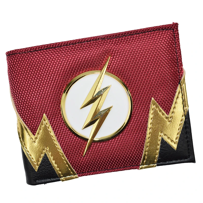 Новинка, кошелек DC Hero Flash, крутые кошельки, Двойной короткий кошелек с карманом для монет