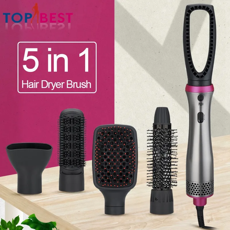 One Step Hair Dryer and Volumizer, 5 IN 1 Hair Straightener Curler Comb