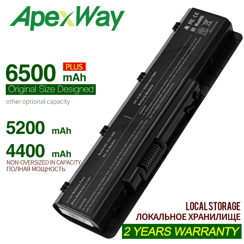 4400MAH A32 N55 Аккумулятор для ноутбука Asus N55SL N75SL N75S N45E N45 N45F N45SF N45SN N55S N45SJ N75SF N45SL N55SF N75SJ