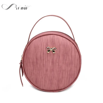 

New Messenger Women Bag Small Handbags Bow Hardware Leisure Fashion Personality Shoulder Small Round Bag Shoulder Bag bolsos
