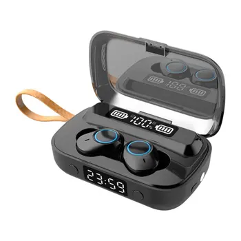 

M16 Large Screen Touch LED Wireless 5.1 Earphones Earbuds Wireless Connection Multifunctions FLashlight Alarm Power Bank