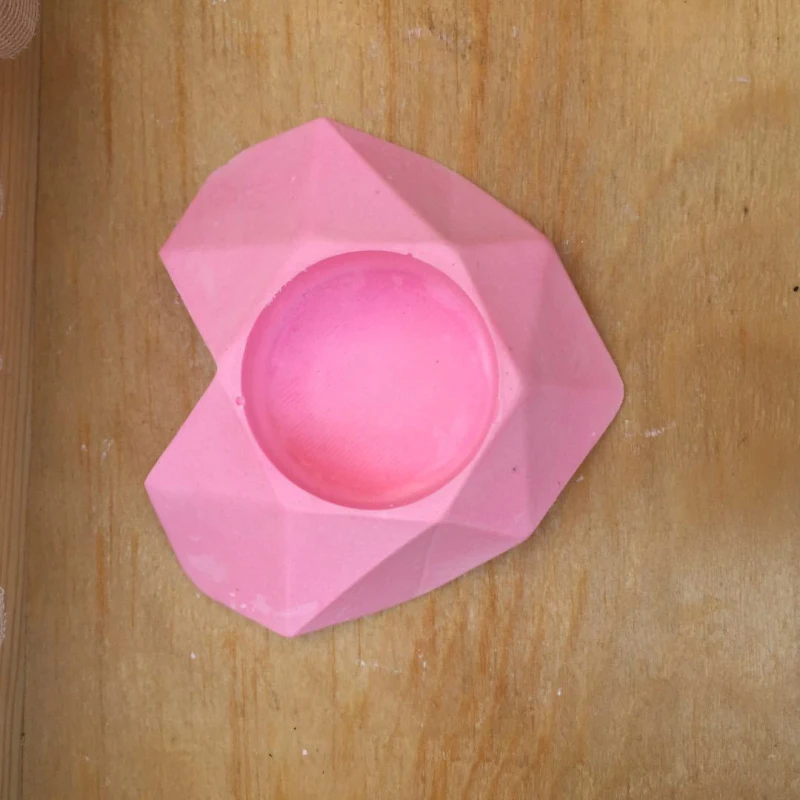 3D геометрическое сердце силиконовая форма формы для свечи DIY Арома гипсовый Декор Инструменты для выпечки торта искусство мыло ручной работы изготовление пресс-форм
