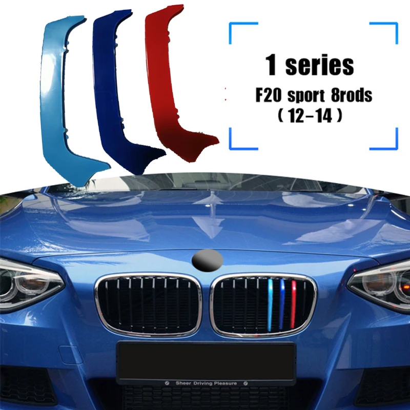Striscia Rivestimento Griglia Anteriore Per BMW 1 Series - Accessorio Esterno Tricolore 3D - Foto 10