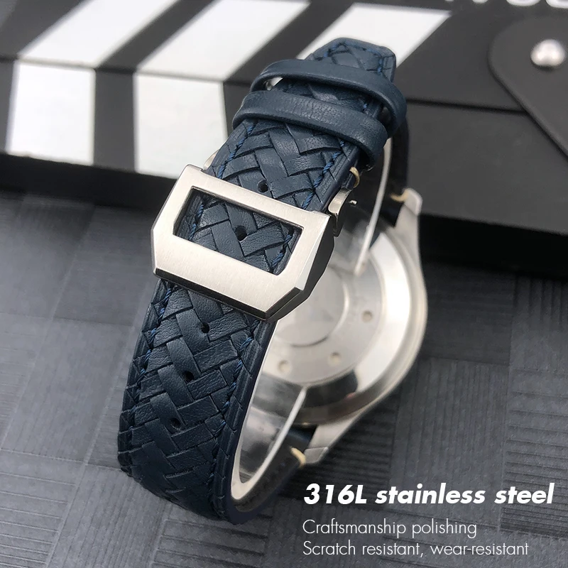 20mm 21mm 22mm Koeienhuid Lederen Horloge Band Vervanging 20mm 21mm 22mm Koeienhuid Lederen Horloge Band Vervanging