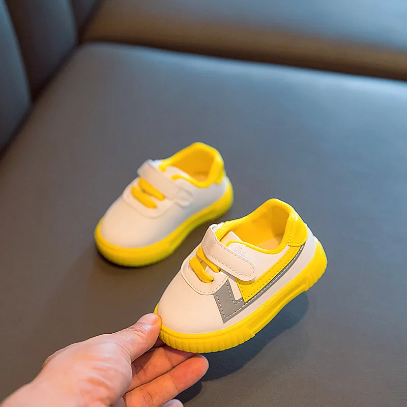 Fashion Baby Girl Boy Toddler Shoes Infant Casual Running Shoes Soft Bottom Children Sneaker First Walkers Sport Shoes - Цвет: Yellow