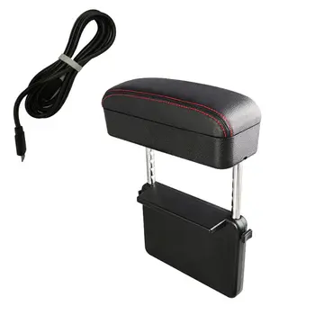 

Upgrade Car Armrest Box Storage Adjustable Car Elbow Support Case Auto Seat Organizer Wireless Charging with USB Line