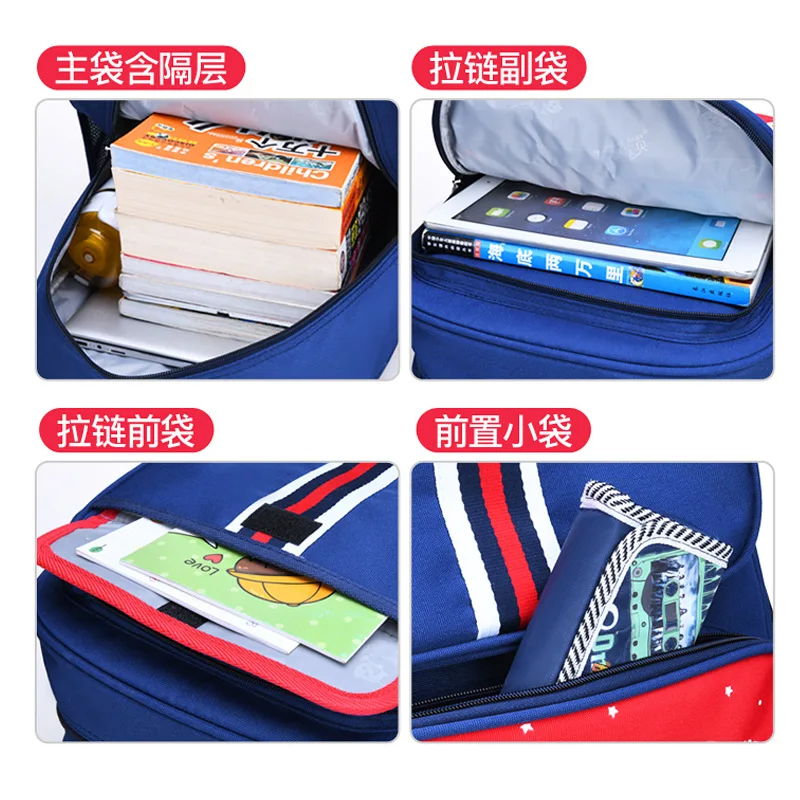 

Zhi ma bao bei Young STUDENT'S Children 1-3-6 Grade Men And Women Korean-style Burden Relieving England Fashion Cartoon Bag