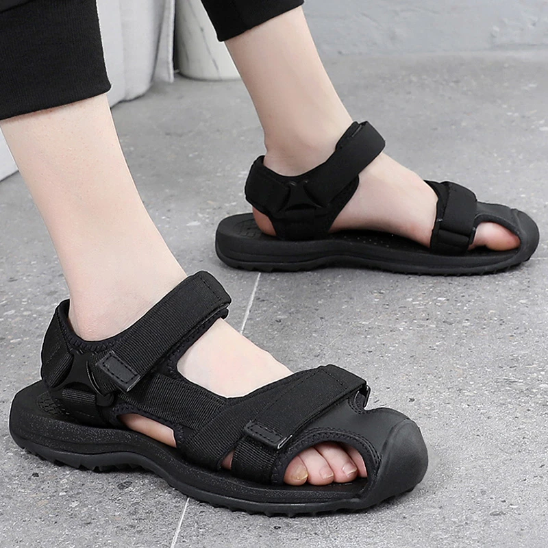 Sandalias de Punta cerrada para hombre, nuevo estilo 2019, sandalias deportivas informales de tendencia de verano exteriores, sandalias modernas Vietnam|Sandalias de playa para aire libre| - AliExpress