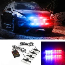 Lumières stroboscopiques à 3 led pour la police, 4 pièces, flash Fso, pour voiture, camion, ampoule