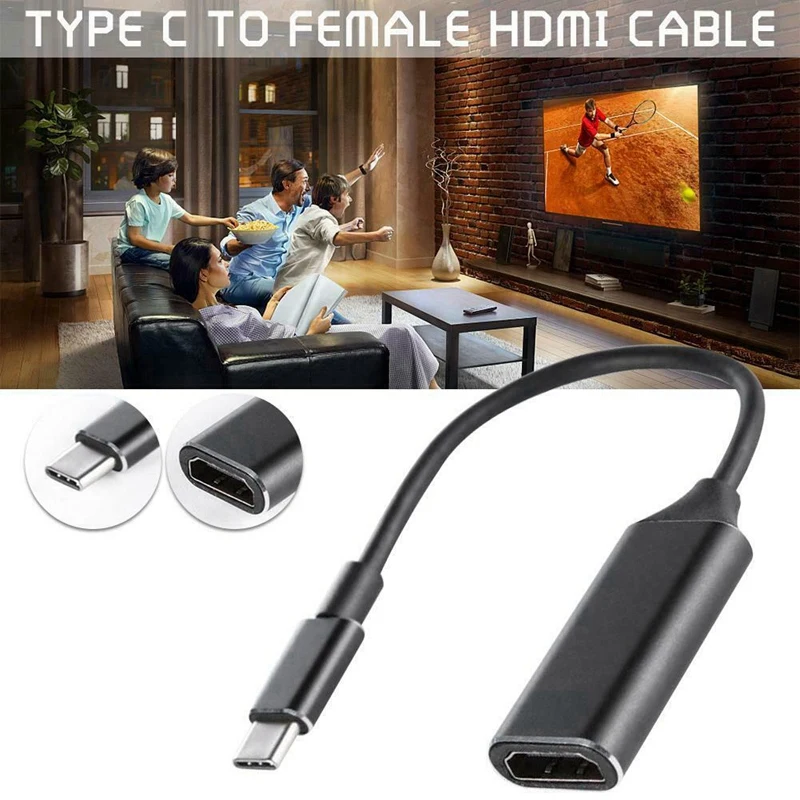 Продвижение- Usb 3,1 type C к гнезду 4K Hdmi Hdtv I удлинитель высокой четкости адаптер Черный