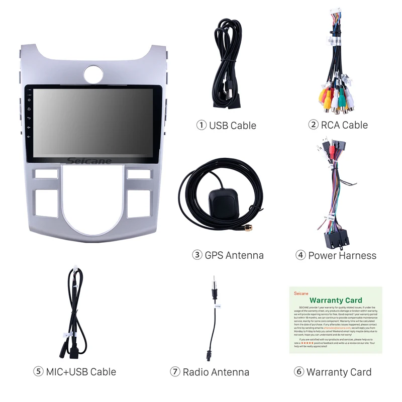 Best Seicane 9 inch Android 9.0 Car Radio GPS player navi for 2008-2012 KIA FORTE (AT) with Bluetooth HD 1024*600 Mirror link SWC 4