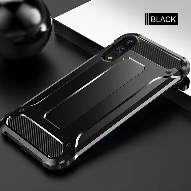 Black Роскошный бронированный бампер чехол для телефона huawei P20 Lite mate 20 Pro P30 полный противоударный чехол для huawei P30 защитный чехол s Shell - Цвет: Black