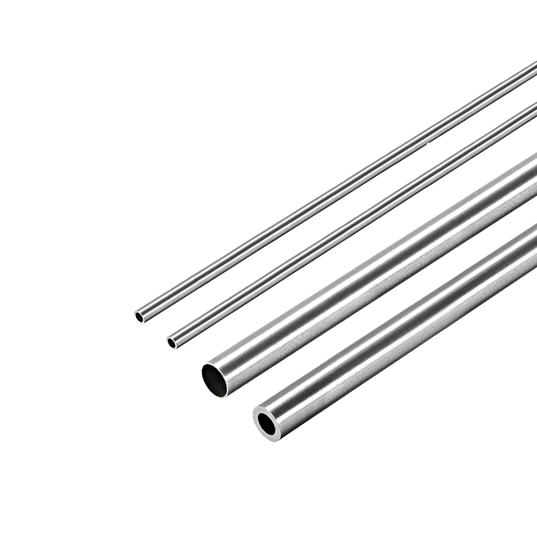 Uxcell-tubería redonda de acero inoxidable 304, 3mm, 4mm, 5mm, OD, 250mm de longitud, tubo recto sin costura, 0,2mm-1mm de espesor de pared, 2 uds.
