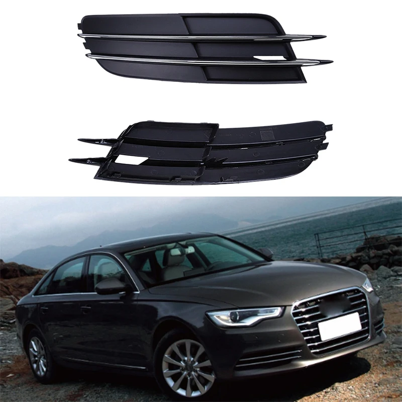 Хромированная лента для Audi A6 C7 2011 2014 передняя левая правая нижняя решетка