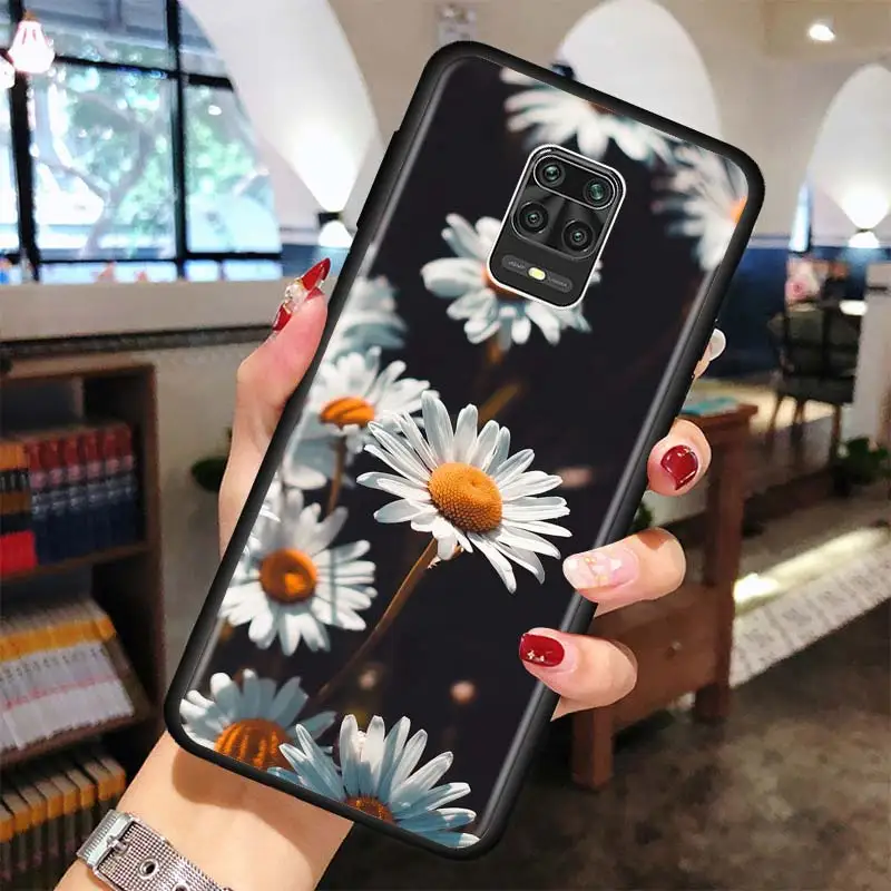 Summer Daisy Sunflower Floral Case For Xiaomi Redmi Note 10 Pro Max 9 8 7 Cover For Redmi K40 Pro Plus 9 Power 9A 9C 9T Shell
