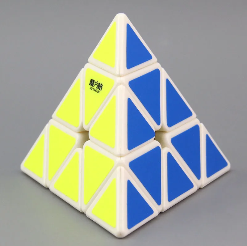 

XMD Magic Cube Pyramid Rubik's Cube White Tetrahedral Triangular Special Shape Game Only