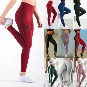 

2020 Women Leggings Pants Sports Running Sportswear Fitness Leggings Exercise Gym Compression Tights Pants Noctilucent Glowing
