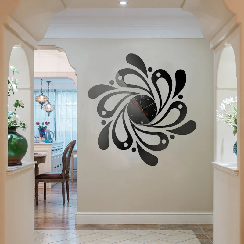 

3D Quartz Wall Clock Modern Design Real Big Acrylic Wall Clocks Mirror Wall Stickers Large Clock For Home Living Room Decoration