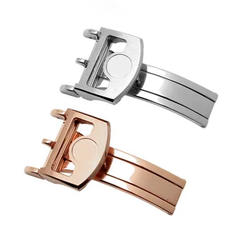 

shengmeirui 18MM for i-wc butterfly buckle silver gold rose gold black belt buckle Folding buckle Silicone clasp