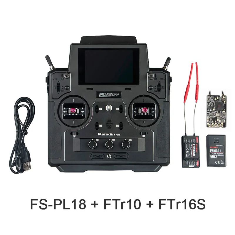 

Flysky Paladin FS-PL18 2.4G 18CH Radio Remote Control Transmitter FTr10 FTr16S Receiver 3000m for rc car boat airplane excavator