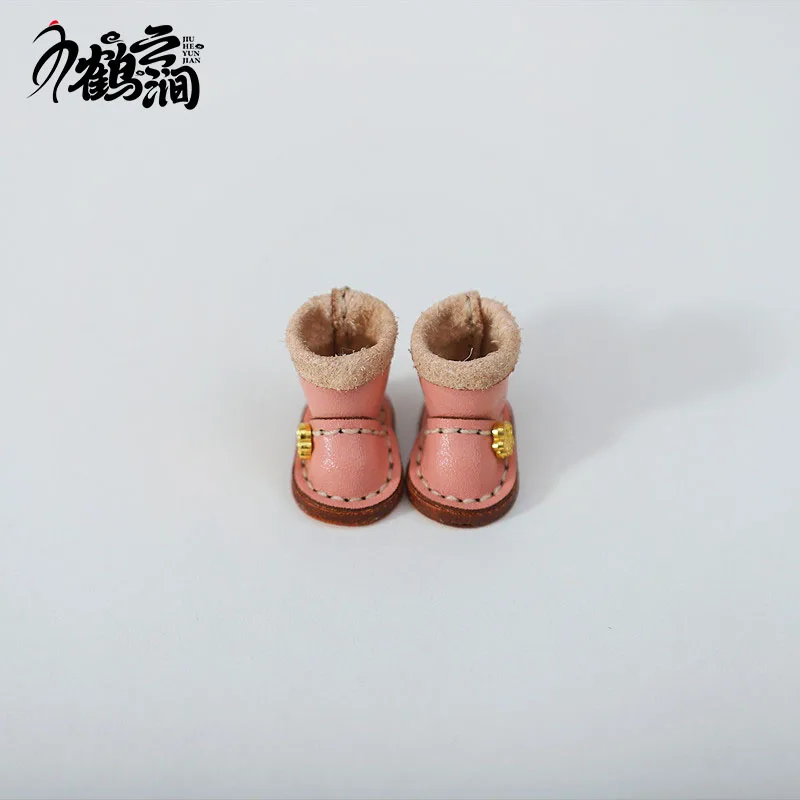 New 1/12bjd Bjd Doll Shoes High Top Handmade Leather Cowhide Boots Obitsu 11 Shoes OB11 Size GSC Doll 11cm Body 9