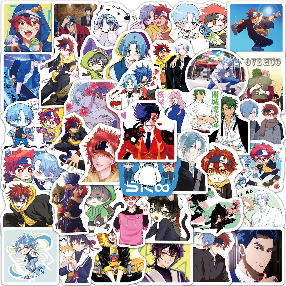 2021 Anime SK8 The Infinity Cosplay Stickers Reki Langa Miya Adam Kawaii  Waterproof Computer Trunk Sticker 50 PCS