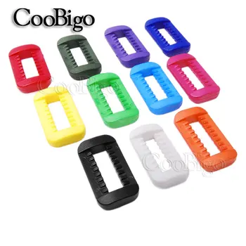 

20pcs Plastic Colorful 3/4"(20mm) Looploc Rectangular Rings Slider Buckle Backpack Strap Belt Webbing Bag Parts Accessory
