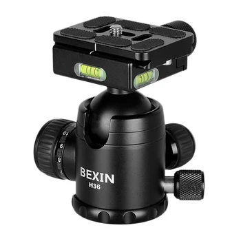 

BEXIN H36 36mm 360 Horizontal Rotation Panoramic Tripod Ball Head Heavy Duty Loading 20Kg with Quick Releae Plate